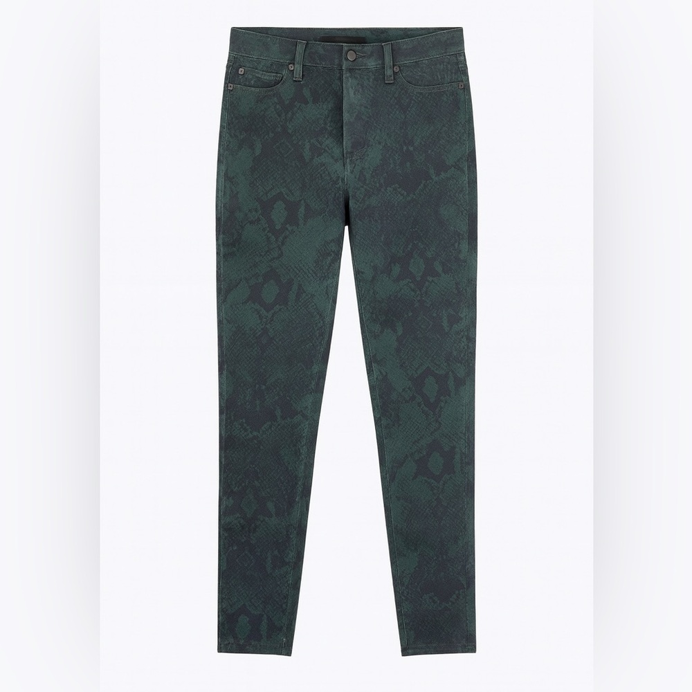 7 for All Mankind Snake Print High Waist Ankle Skinny Jeans